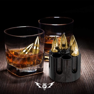 Stainless Whiskey Stones Metal Ice Cubes to Chill Bourbon Scotch in  Whisky Glass  Cool Gifts for Men