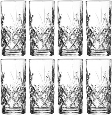 Tall Highball wine Glasses Set 12 Ounce Cups newest Design Glassware for Drinking