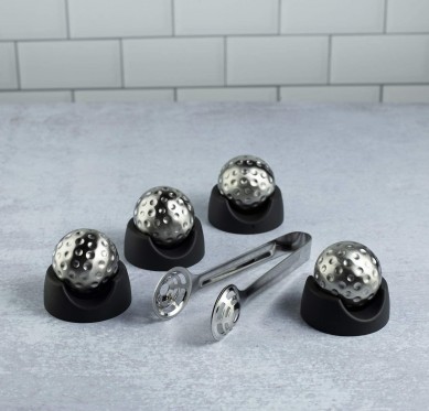 Golf Ball Shaped Stainless Steel Wiski Stones Hadiah Luxury kanggo pacangan anggur