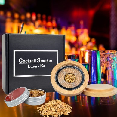 Custom design Cocktail Smoker Kit with Wood Chips for cocktail  whiskey Drink Bourbon Old Fashioned Smoker Kit