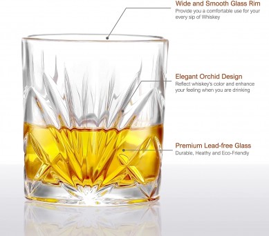 Vasos Lowball para Scotch Bourbon Whisky Rocks Acero inoxidable Chilling Stones Regalo para hombres