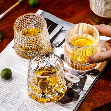 Crystal Whisky Nuċċali Old Fashioned Nuċċali Tumbler Rocks Bar Ħġieġ għax-Xorb