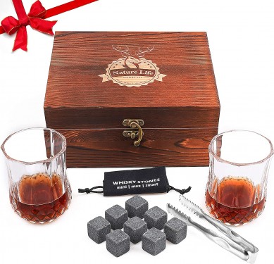 whiskystenen Whiskyglazen Set van 2Whisky Rocks Kerstcadeau