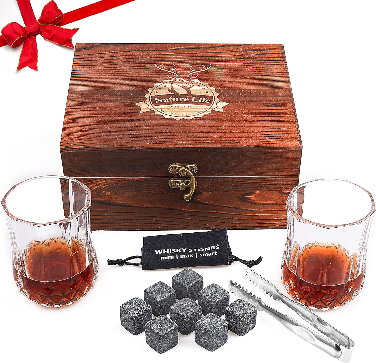 Excellent quality Beer Drinking Glass - whiskey stones Whiskey Glasses Set of 2Whisky Rocks Christmas gift – Shunstone