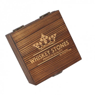 Wholesale 6 pcs of Whiskey Stones Wooden Box High Quality Drink Chilling Ice Cube