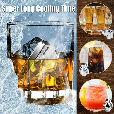 Reusable Stainless Steel Whiskey Stones for Drinks gun and bomb Shaped Set