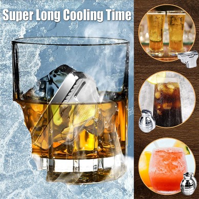 Whiskey Stones funny Gifts Set for Men Stainless Steel custom gun and bomb shape