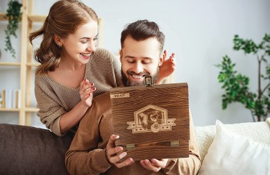 Juego de regalo de Navidad con caja de regalo de madera de lujo con piedras de whisky retorcidas de acero inoxidable