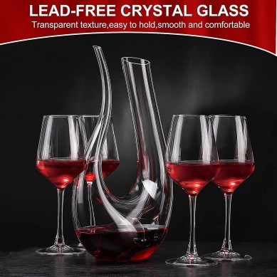 Hand Blown Lead Free Crystal Wine Accessories Wine Carafe with accessories for home use