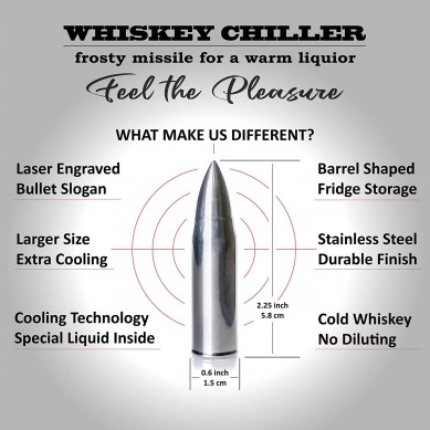 Stainless steel bullet Whisky Stones metal Ice Cubes Reusable wine Gift Sets for new year party