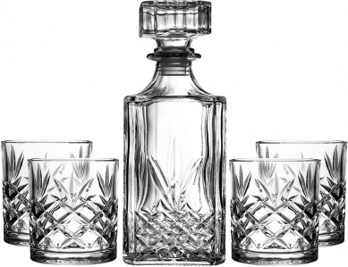 Crafted Glass Decanter Whisky Glasses Set  Elegant Whiskey Decanter  Exquisite Cocktail Glasses