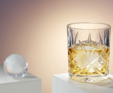 Whiskey Rocks Glass Crystal Bourbon Glasses Round Big Ice Ball Molds  10 Oz Old Fashioned Glasses for Scotch Cocktail