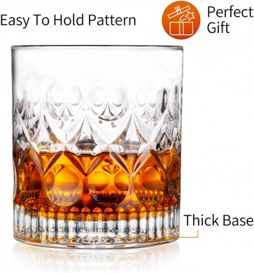 Pemium Scotch Glasses Set Old Fashioned Whiskey Glasses Style Glassware for Bourbon Bar Tumbler Whiskey Glasses