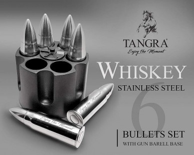 Stainless Steel Whisky Stones Peluru Reusable Chilling Stone Es Batu ing kothak kayu