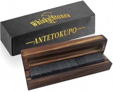 Pabrik Cina hadiah anggur Whisky Stones Gift Set Wooden Box kanggo drinker