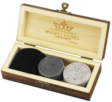 Special Cylindrical Modeling whiskey stone 4 pcs of high quantity chilling stone with wooed box