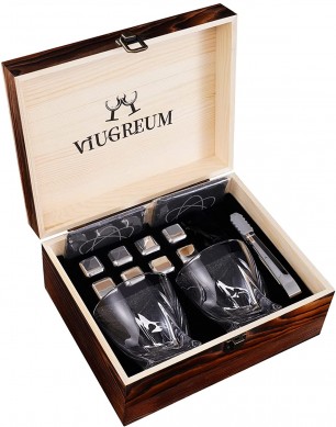 Whiskey Glass Set Whisky Rocks Cooling Stone Men’s Whiskey Gift Set