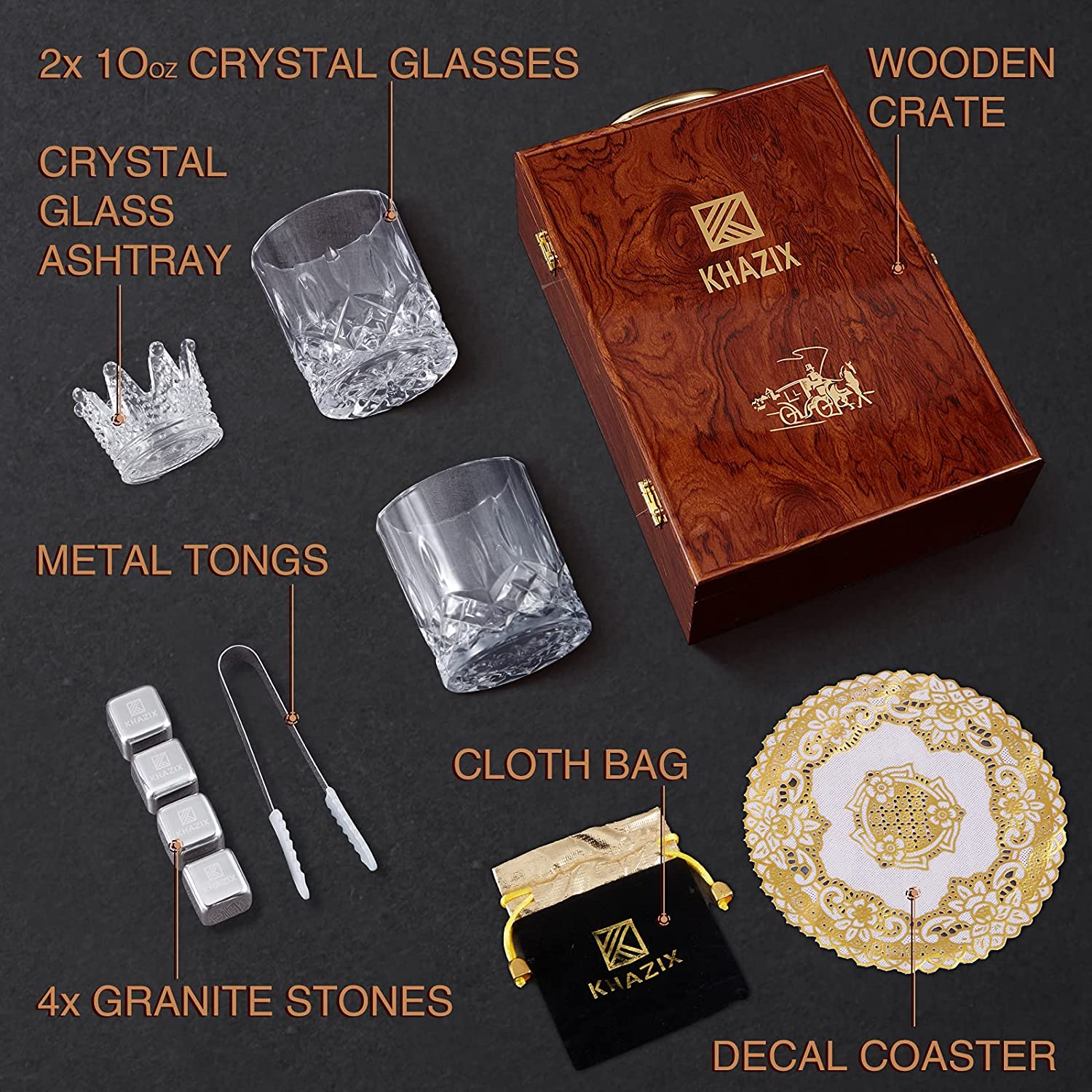 New Arrival China Barware Gift - Stainless Steel Whiskey Stones Whiskey Glass Whiskey Bourbon wine Gift Set for Men – Shunstone