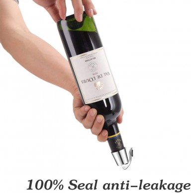 Wine Bottle Stopper Stainless Steel Reusable Bottle Sealer Best Gift Accessories