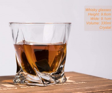 OEM Whiskey Stones Twist Whiskey Glass Slate Drink Coaster wine glasses gift set