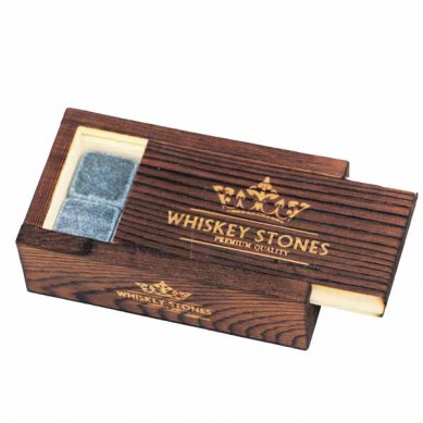 Popular Products Black chilling rock whiskey stone gift set  Draw in wooden Box