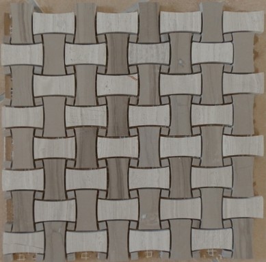 Hot-selling Grey Marble -
 Prefab marble basket mosaic pattern ,stone mosaic for interior walls marble mosaic travertine tiles emperedor  – Shunstone