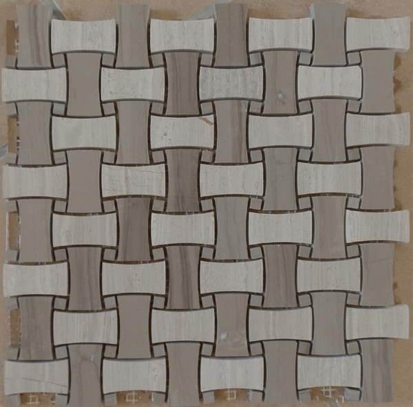 Hot New Products Art Craft Stone - Prefab marble basket mosaic pattern ,stone mosaic for interior walls marble mosaic travertine tiles emperedor  – Shunstone