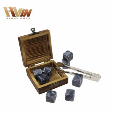 Hot product 6pcs of whiskey rock whisky stone wood grain of wooden boxs