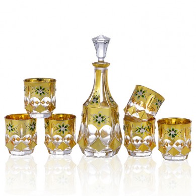 Custom Hot Seller Luxury Whiskey Glass Drink Bottle Decanter Whisky Glass Bottle Gift Set With Gifts Box For Men