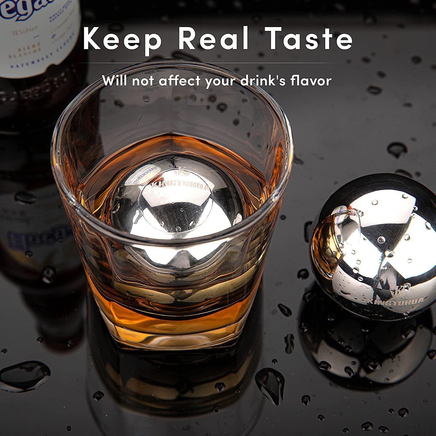 stainless steel whiskey ice ball gift set— the cool choice in hot summer day
