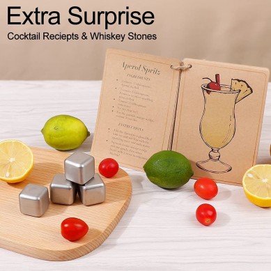 Perfect Home Bar Party Bartending Kit Cocktail Shaker Set with Bamboo Stand Martini Shaker Bar Tools Set