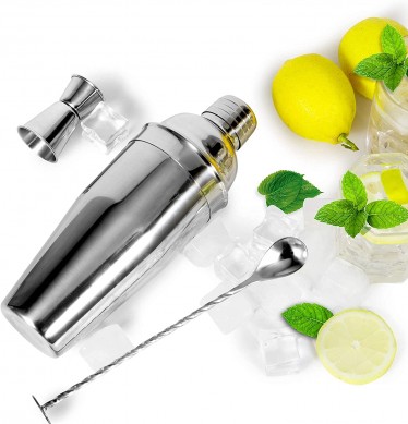 Cocktail Shaker Bar Set Professional Margarita Mixer Drink Shaker Measuring Jigger Mixing Spoon