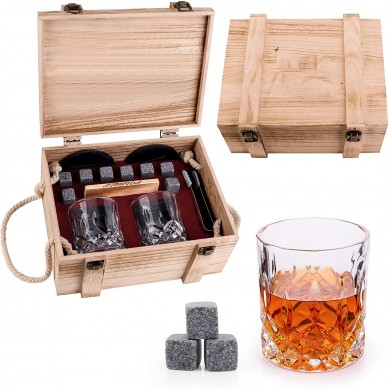 Whiskey Stones Whiskey Glasses Set Cool Stuff Bar Accessories Reusable Ice Cubes Men  Birthday Gift