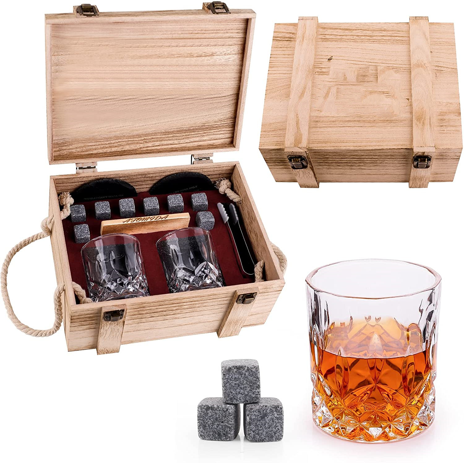 Hot New Products Art Craft Stone - Whiskey Stones Whiskey Glasses Set Cool Stuff Bar Accessories Reusable Ice Cubes Men  Birthday Gift  – Shunstone
