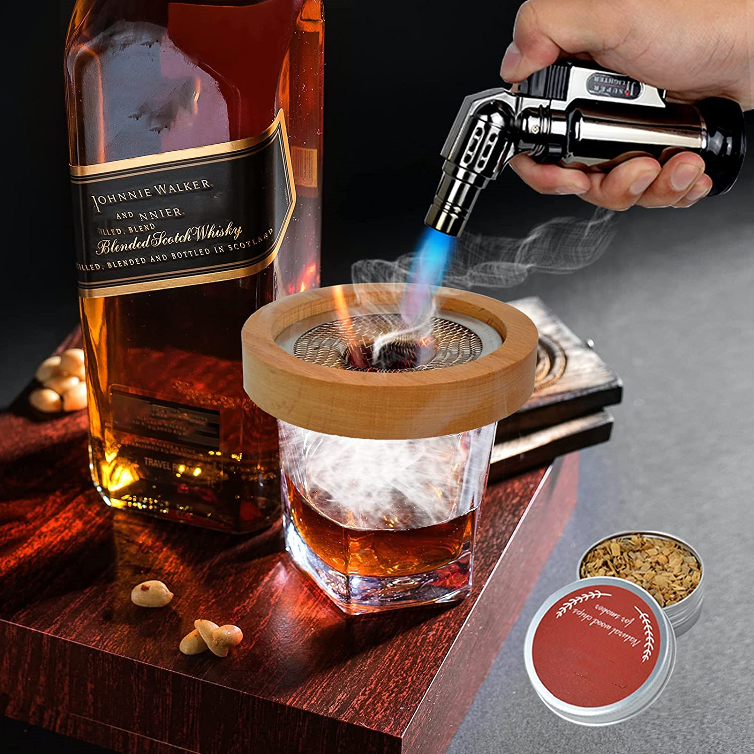 China Cocktail Smoker Kit with Torch and Wood Chips for Whiskey