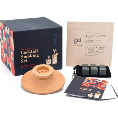 Cocktail Smoker Kit  Bourbon Drink Smoker Flavors Wood Chips Old Fashioned Chimney whiskey stone Gift for Whiskey Lovers