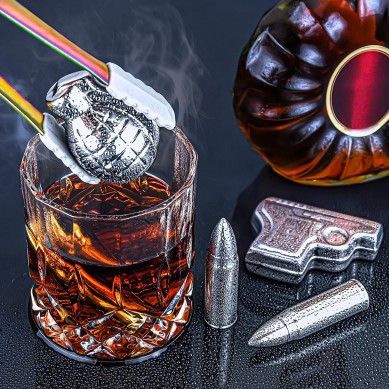 Customized stainless steel Whiskey Stones Gift Set for Men 2021 Christmas gift