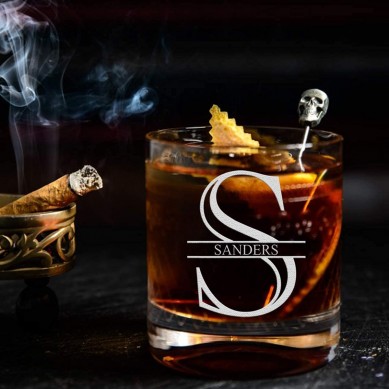 Personalized Scotch Whiskey Glasses Set Customizabl Bourbon Drinking Whisky Rocks Gift