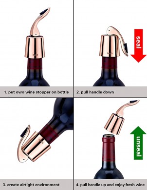 Wine bottle Stopper Decorative Wine Preserver Reusable Wine Cork