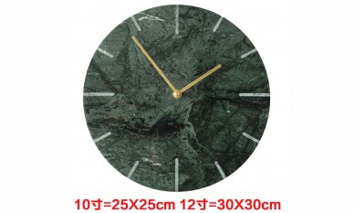 Marble clock from black marble as wall clock
