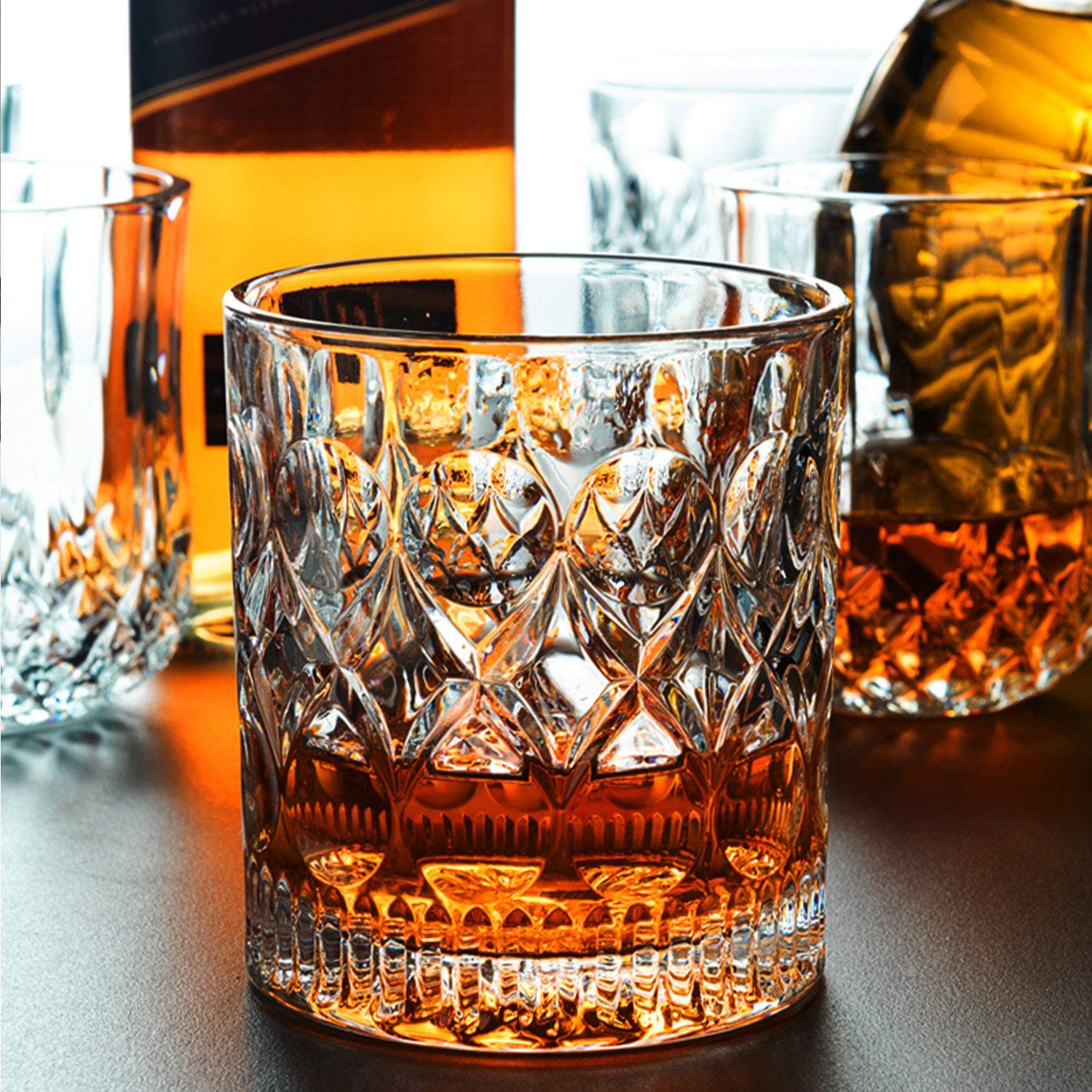 Old Fashioned Whiskey Glasses with Luxury Box - 10 Oz Rocks Barware For  Scotch, Bourbon, Liquor and Cocktail Drinks - Set of 4