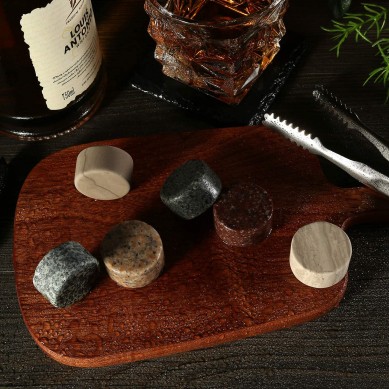 Whiskey Glass Set Granite Chilling Whiskey Rocks Scotch Bourbon Whiskey Glass Gift Box Set