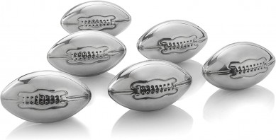 Football Shaped Stainless Steel Whiskey Stones for Whiskey wine gift