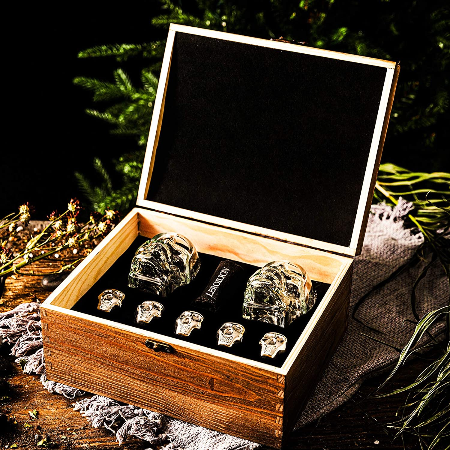 Skull Whiskey Stones Stainless Steel