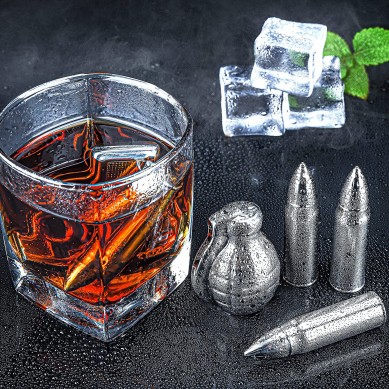 Customized stainless steel Whiskey Stones Gift Set for Men 2021 Christmas gift