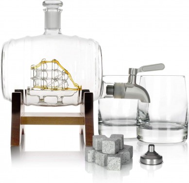 Whiskey Decanter Stainless Steel Dispenser Funnel Whiskey Glasses Custom Whiskey Stone Set