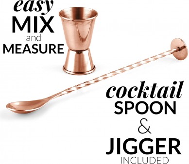 Large rose golden Stainless Steel Cocktail shaker Mixer Jigger Cocktail Spoon Bar Shaker Kit
