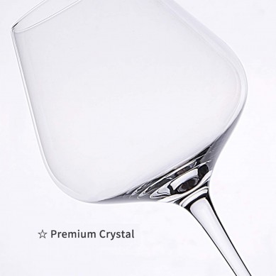 Amazon hot selling Italian Style Crystal Wine Glasses  Lead Free Premium Crystal Clear Glass Gift Box