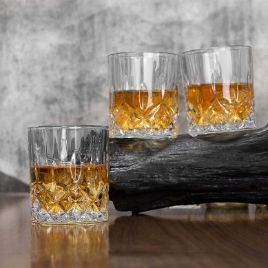 Premium 10 Oz Crystal Rocks whiskey Glasses Lowball Tumbler For Bourbon