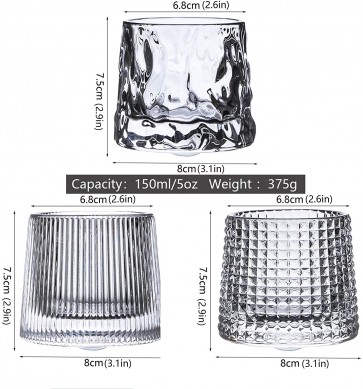 Crystal Whiskey Glasses Old Fashioned Glasses Tumbler Rocks Bar Glass for Drinking